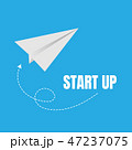 Start up and launch with paper plane vector icons 47237075