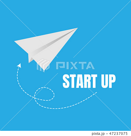 Start up and launch with paper plane vector icons Start up and launch with paper plane vector icons 47237075