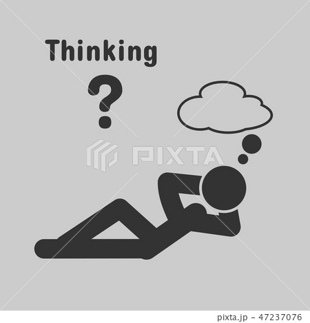 Symbol of people lying thinking. Symbol of people lying thinking. 47237076