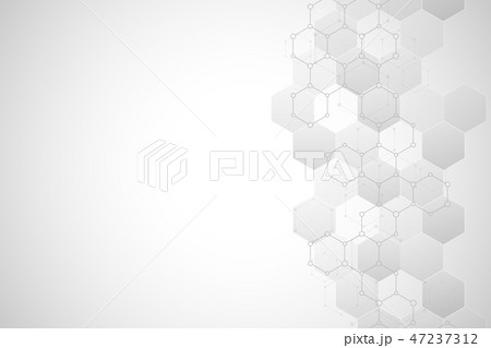 Geometric background texture with molecular structures and chemical engineering. Abstract background 47237312