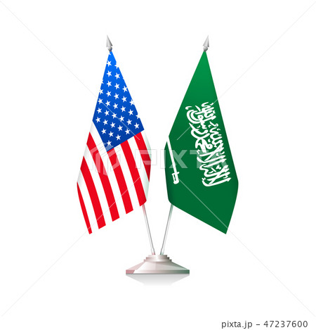 USA and Saudi Arabia flags 47237600