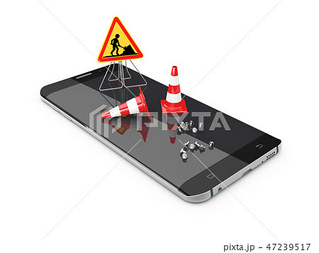 3d Illustration of Phone repair and service concept Isolated white 3d Illustration of Phone repair and service concept Isolated white 47239517