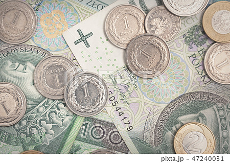 Polish currency, polish banknotes and coins Polish currency, polish banknotes and coins 47240031