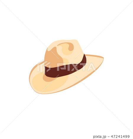 Cowboy Hat Icon With Ribbon Or Hat Band Simpleのイラスト素材