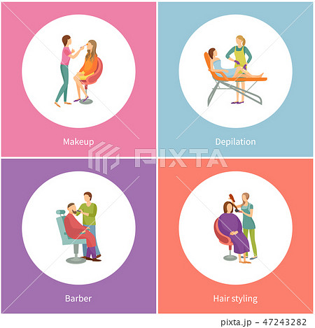 Barber shop, makeup, wax depilation, hair styling 47243282