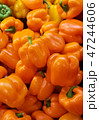Stunning orange bell pepper in supermarket 47244606