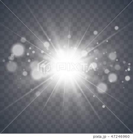 Lens flare effect isolated. Glowing light star. 47246960