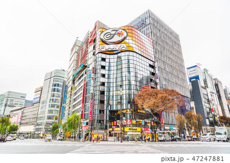 urban city aerial view in ginza, tokyo, Japan urban city aerial view in ginza, tokyo, Japan 47247881