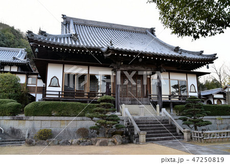 報恩大師生誕地と伝わる顕本寺の本堂 岡山県岡山市北区 報恩大師生誕地と伝わる顕本寺の本堂 岡山県岡山市北区 47250819
