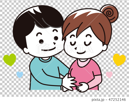 享受懷孕的年輕夫婦 享受懷孕的年輕夫婦 47252146
