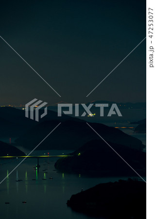 日生諸島から播磨灘の夜景の展望 日生諸島から播磨灘の夜景の展望 47253077