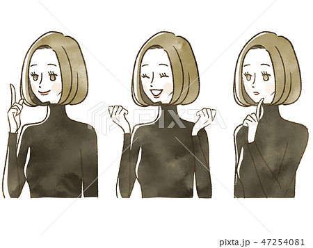 女性-表情 47254081