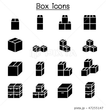 Box icon set 47255147
