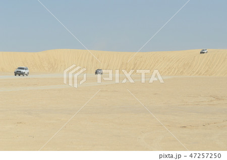 砂丘を行く車 47257250