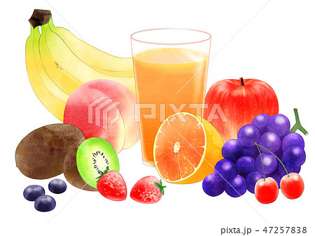 フルーツジュースのイラスト素材
