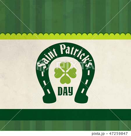 Vector St. Patrick's day logo on green background Vector St. Patrick's day logo on green background 47259847