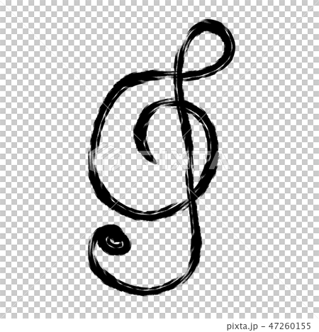 Simple treble clef 47260155