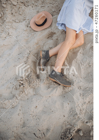 woman style legs shoes laces desert sand woman style legs shoes laces desert sand 47260171