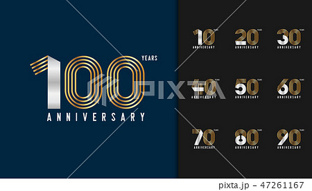 Set of anniversary logotype.  47261167