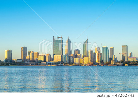 skyline of perth at night in western  australia 47262743