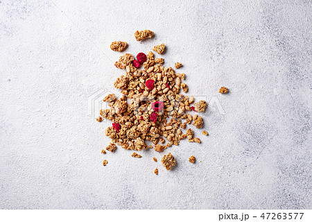 Homemade granola with dried berry Homemade granola with dried berry 47263577