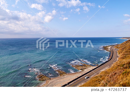 【静岡県・日本の灯台50選】御前埼灯台から見る風景（御前崎灯台）保存灯台Aランク 47263737