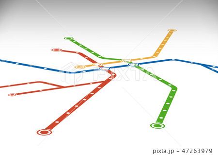 Abstract  metro or subway map design template.  47263979