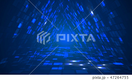 Abstract futuristic triangle tunnel perspective. 47264755
