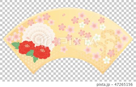 Cut material-Japanese pattern flower, cherry, fan 6 Cut material-Japanese pattern flower, cherry, fan 6 47265156