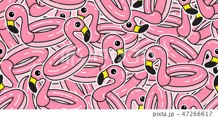 Flamingo seamless pattern vector swimming ring 47266617