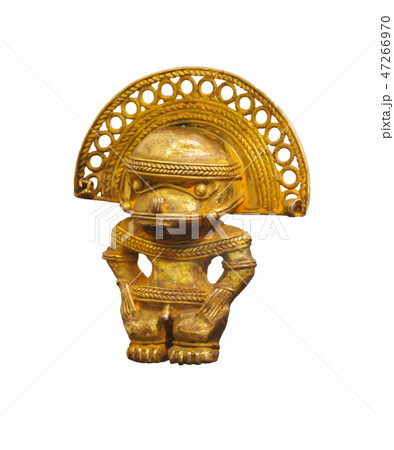 ancient Colombian gold pendant  ancient Colombian gold pendant  47266970