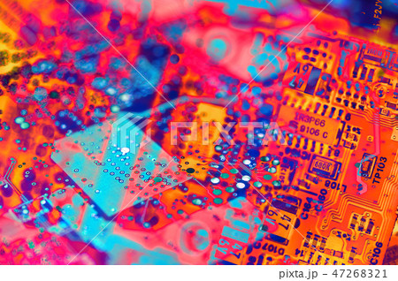 Background with circuit board electronic elements. Background with circuit board electronic elements. 47268321