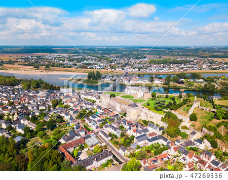 Amboise city aerial view, France 47269336