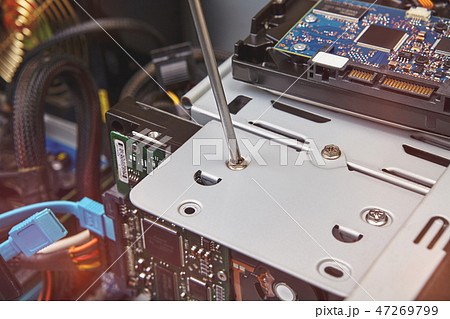 Replacement of hard drive of desktop PC. Replacement of hard drive of desktop PC. 47269799