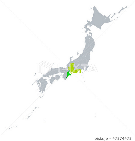 三重県地図のイラスト素材