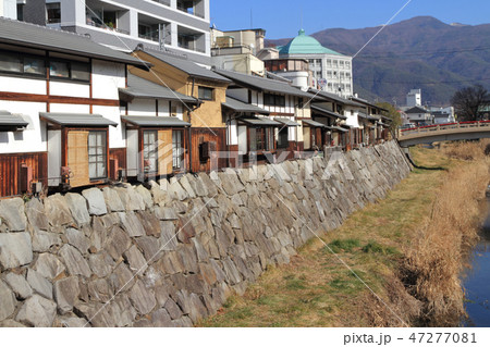 松本市街地　ナワテ通りの女鳥羽川側 47277081