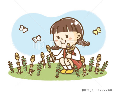 つくしを取る子供 47277601