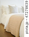 Comfortable bed in modern bedroom interior 47278639