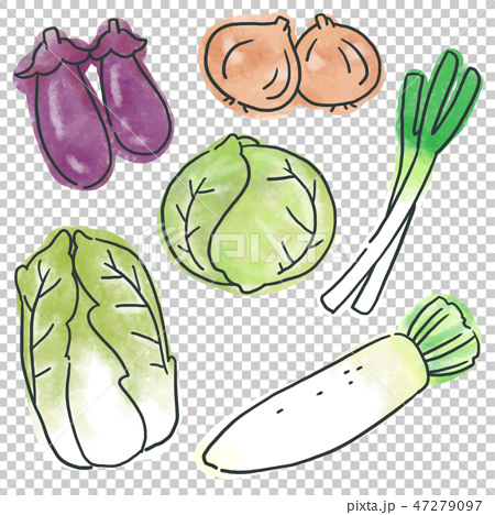 淡色野菜のイラスト素材
