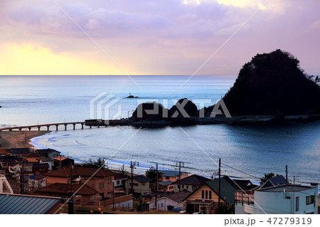 夕焼けの白山島 夕焼けの白山島 47279319