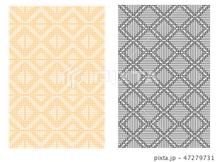 Seamless grid line pattern in korean style, vector Seamless grid line pattern in korean style, vector 47279731