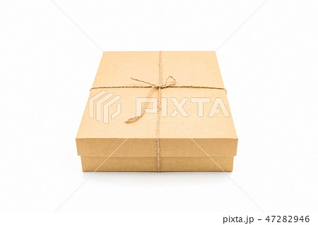 Brown paper box, tied with string. 47282946
