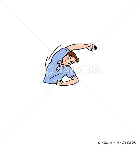 身体が軽くなって喜ぶ若者 47283260