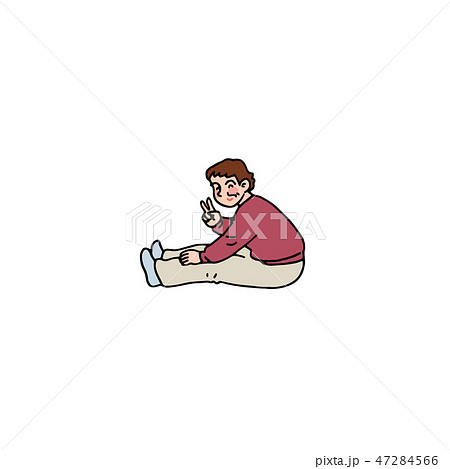 脚の痛みが取れて喜ぶ奥さん 47284566