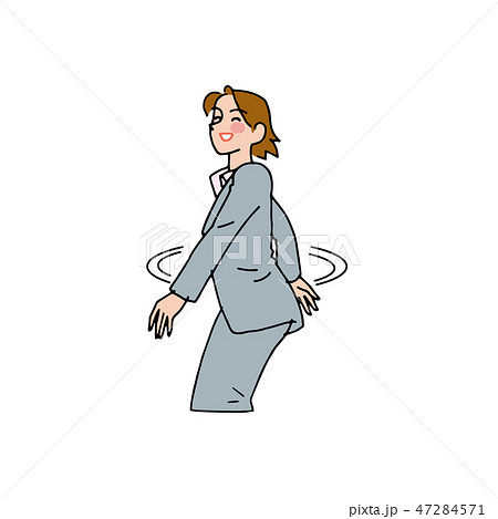 腰痛が治って喜ぶOL 47284571