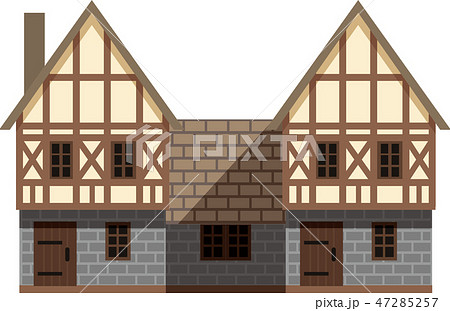 中世の家のイラスト素材