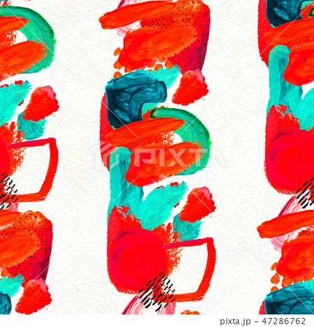 Seamless pattern made by hand drawn paint strokes. 47286762
