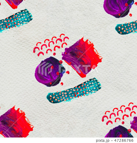 Seamless pattern made by hand drawn paint strokes. 47286766
