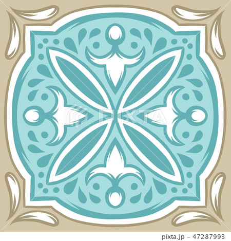 Portuguese azulejo ceramic tile pattern. Portuguese azulejo ceramic tile pattern. 47287993