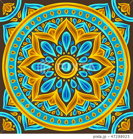 Moroccan ceramic tile pattern. 47288025